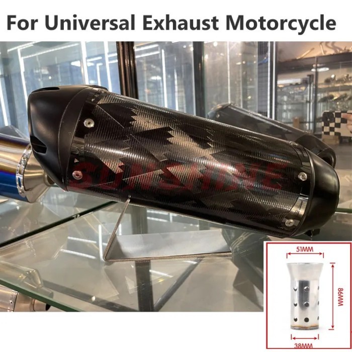 Universal Motorcross Exhaust Tip Motorcycle Muffler Escape Moto Racing Pitbike Pipe 51mm DB Killer