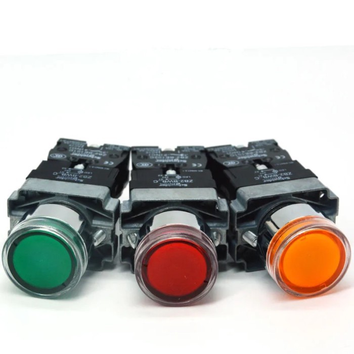 Schneider self-reset light button switch XB2BW33B1C green normally open 24V 220V XB2BW34M1C