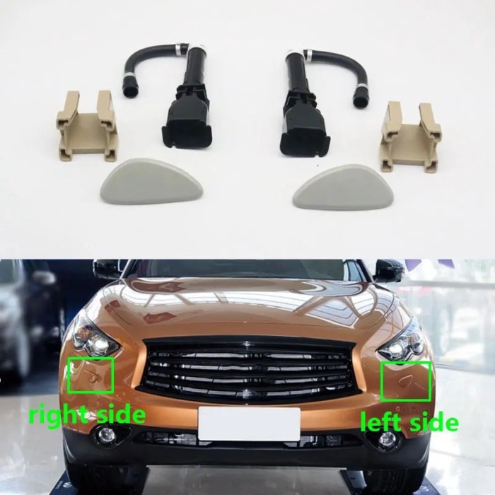 For Infiniti FX35 FX37 FX50 2008-2013 QX70 QX70S 2014 2015 Front Head light Lamp Washer Nozzle Spra