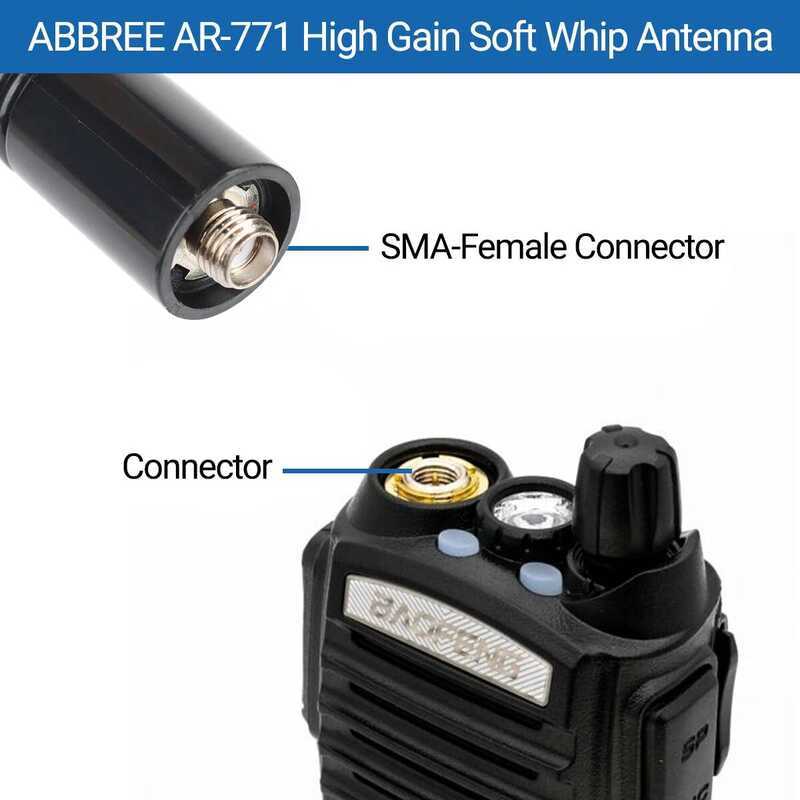 ▥ Am-771 Antenna Tri Band 144/220/430Mhz Sma-Female For  Uvk5 Uvk6 Uv5r Plus  M