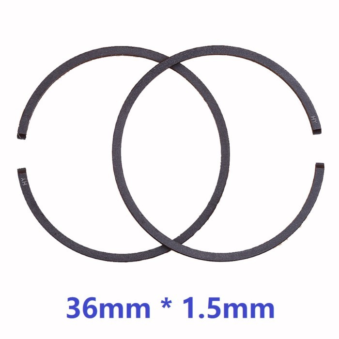 2pcs/lot 36mm x 1.5mm Piston Ring For Zenoah G35L G3K 3410 Mitsubishi TL33 TANAKA SUM328 1E36F-2 36