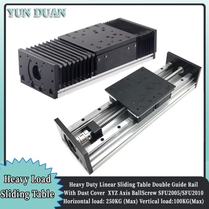 Heavy Duty Linear Slide Table HGR20 Guide Rail 4PCS HGR20 Automations Linear Bearings SFU2010/SFU20
