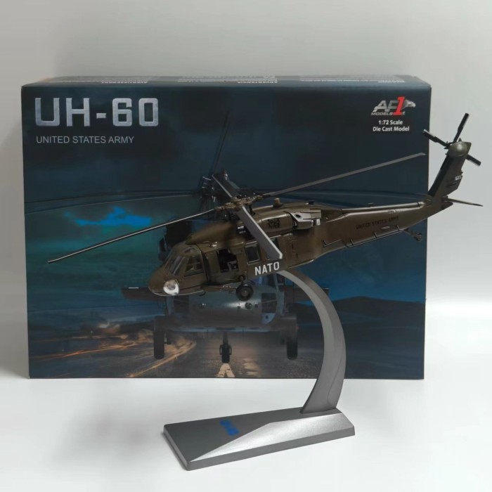AF1 1/72 US Army UH-60 Black Hawk เฮลิคอปเตอร์จําลองเครื่องบินเครื่องบินรุ่นคอลเลกชันเครื่องประดับ
