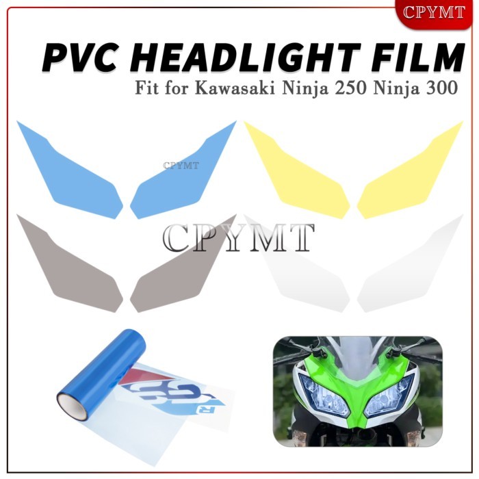 Motorcycle headlight film transparent film protective film decoration sticker decal Fit for Kawasak