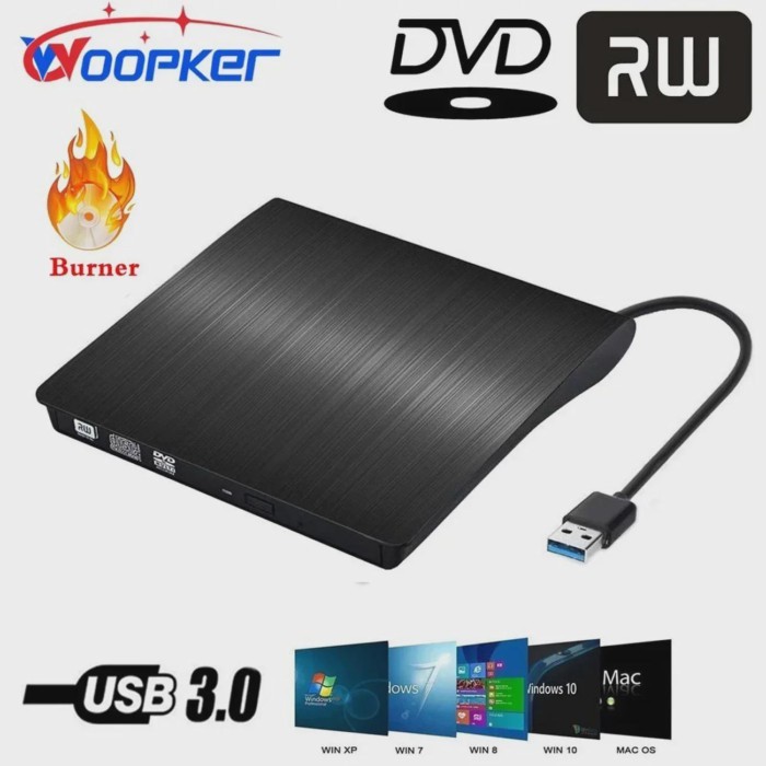 External DVD-RW Player CD DVD Burner USB 3.0 Drive Reader for PC Laptop Desktop Mac Windows Linux i