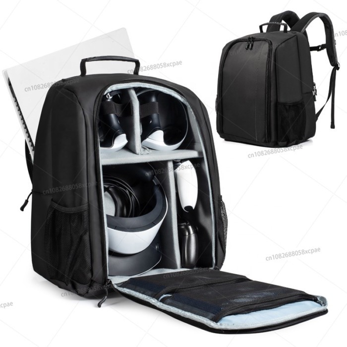Game Large Capacity Travel Backpack with PS5 Ultra-thin Protective Cover DIY Design Storage Backpac