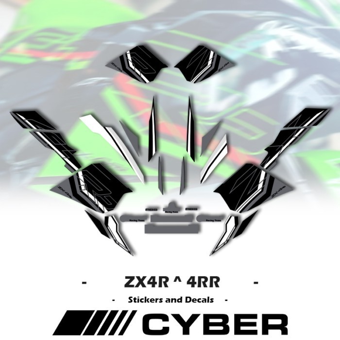 For Kawasaki Ninja ZX4R ZX4RR 2023 2024 ZX-4R ZX-4RR Motorcycle Full Fairing Shell Sticker Decal OE