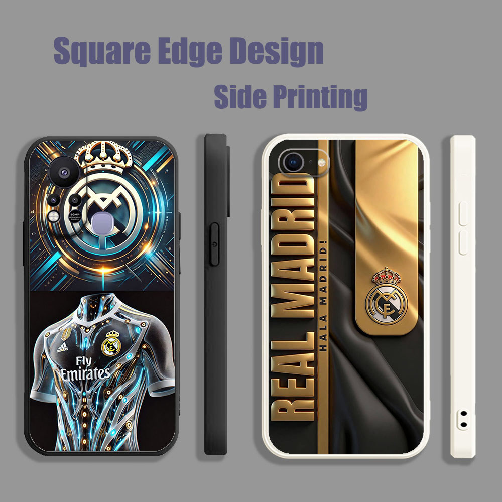 ปลอกสําหรับ Vivo Y20 Y20s Y20i Y20sG Y12s Y12A real Madrid jersey DJW17 เคสโทรศัพท์ขอบสี่เหลี่ยม