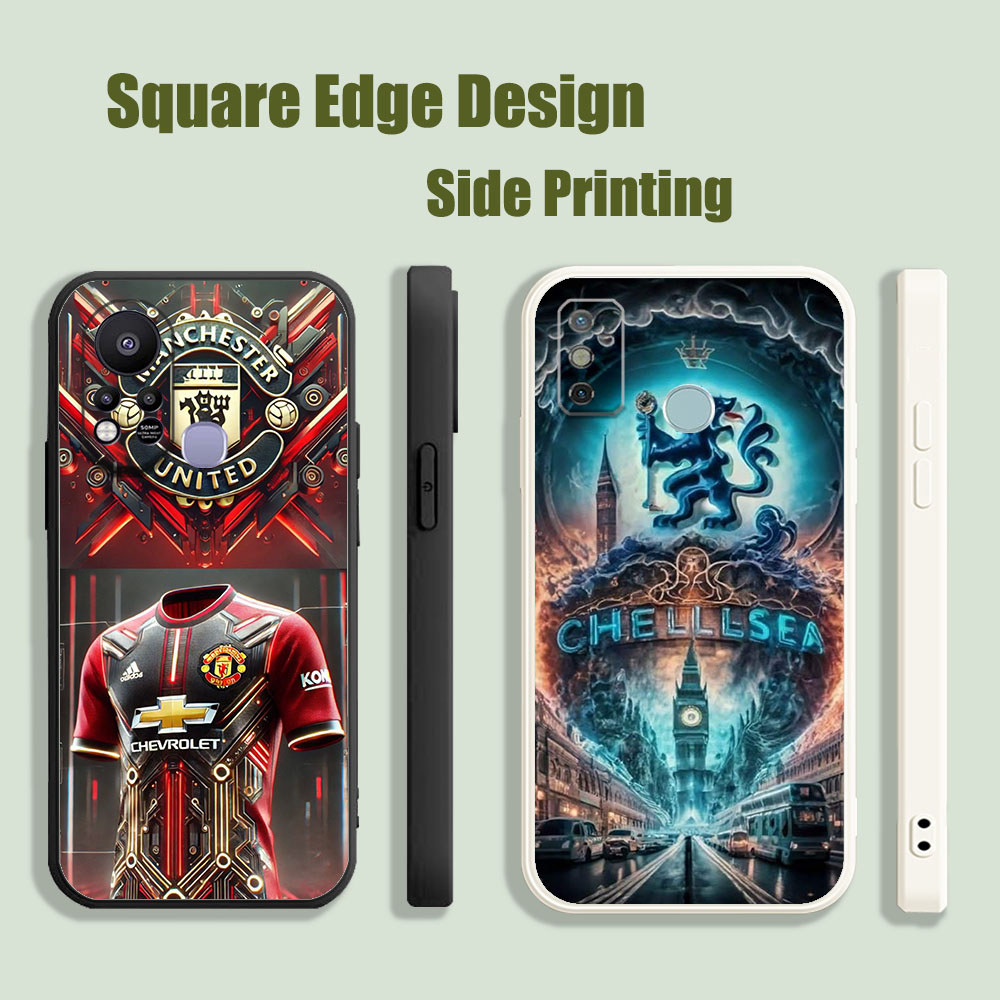 SAMSUNG สําหรับSamsung A12 A10 A10S A20S A03S A50 A31 A02S A11 เชลซีฟุตบอลคลับDJW18 เคสโทรศัพท์สแควร