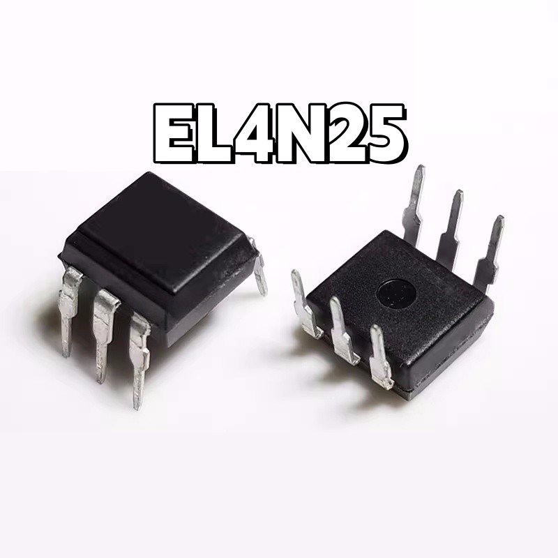 ยี่ห้อใหม่ EL4N25 4N25 In-Line Optocoupler DIP6 Optoelectronic Lotus Coupler