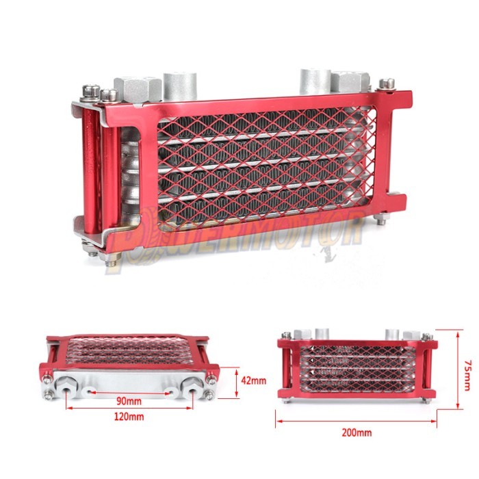 Motorcycle Accessories Gy6 125cc 150cc Oil Cooler Pitbike Radiator Horizontal 2T Engine Universal 4