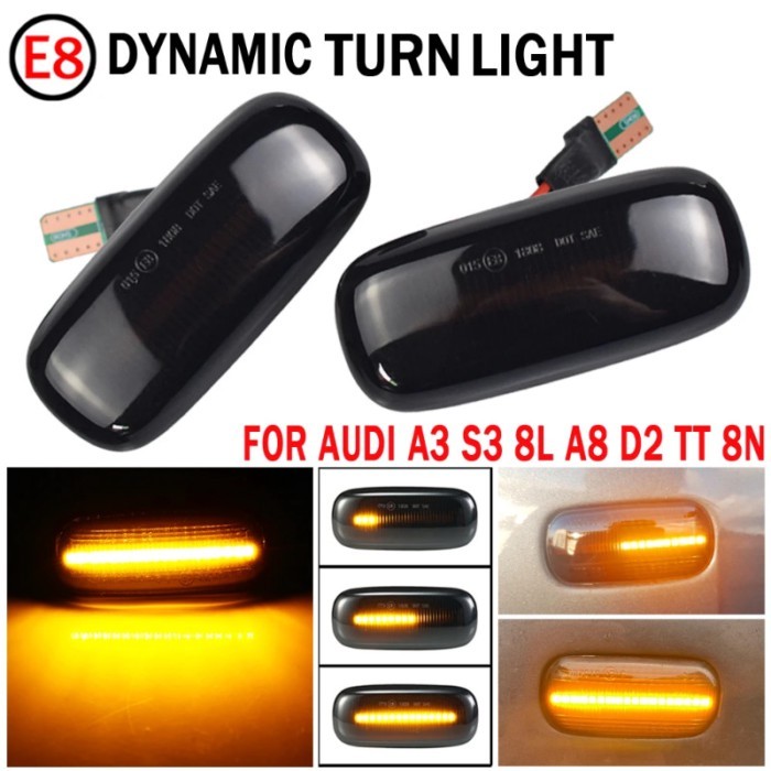 For Audi A2 A3 8L A4 B5 A6 4B C5 A8 4D TT 8N Led Dynamic Side Marker Turn Signal Light moving Seque