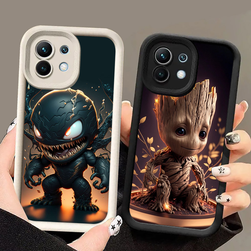 เด็กน่ารัก Marvel Venom Groot Ironman เคสโทรศัพท์สําหรับ Xiaomi 17 Pro 15 Utra 13T 14T 15T Pro POCO 