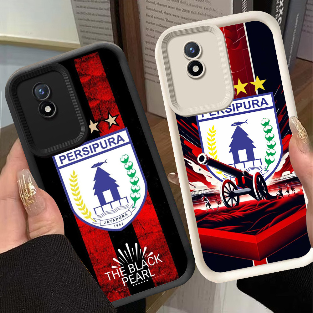 G-3 Persipura FC Casing สําหรับ VIVO V30 Y02 Y02a V30E Y02t Pro 5G สีดําและสีขาว