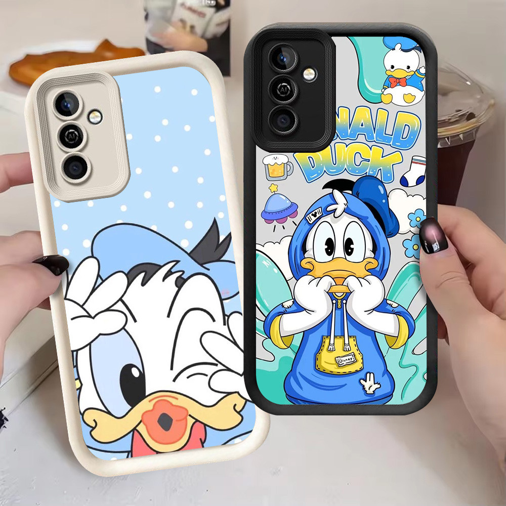 G-76 Donald Duck Casing สําหรับ Samsung A13 A32 A33 A23 5G สีดําและสีขาว