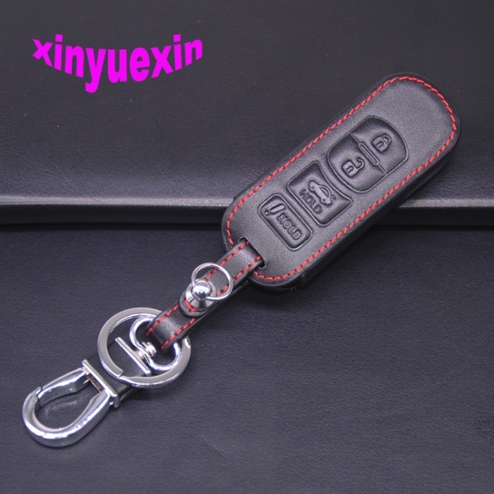 Xinyuexin Leather Car Key Cover Fob Case For Mazda 3 5 6 8 CX5 CX7 CX9 M6 GT 2016 2017 Remote Key W