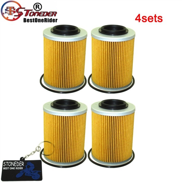 STONEDER 4x Oil Filter For 420-956-123 Spark Ski-Doo Sea-Doo GTI GTR Can-Am Maverick Max 1000R X3 E