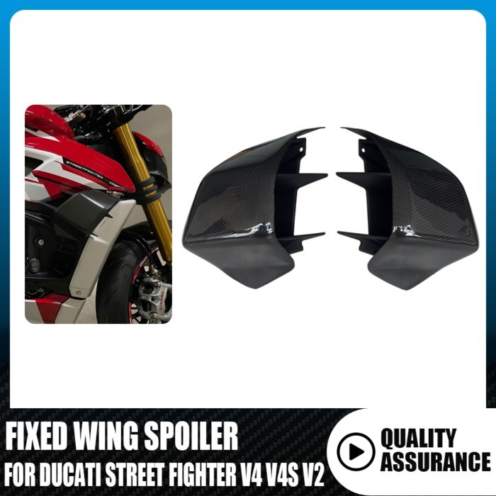For Ducati Street Fighter V4 V4S V4R Carbon Fiber Fixed Wind Wing Retrofit Moto GP Same Car Body Ra