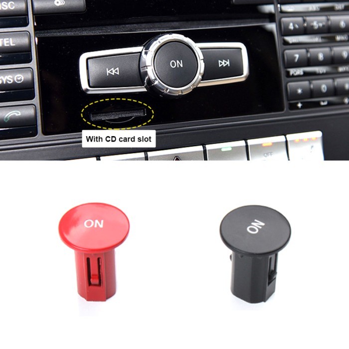 Front Center Console Radio CD Player Button Knob ON Button Switch Cap For Mercedes Benz W204 X204 W