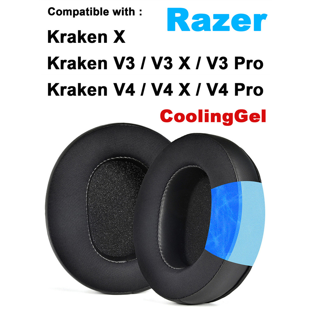 เหมาะสําหรับ Razer Kraken X V4 V3 Pro V4X V3X เปลี่ยนหูฟังฟองน้ํา earflap แผ่นรองหูฟัง
