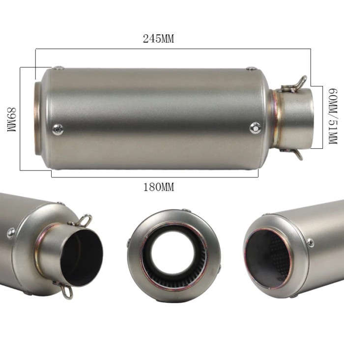 Universal Motorcycle Exhaust MOTO DB Killer Muffler Pipe escape pitbike for tmax GSR 600 750 250cc