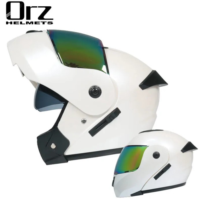 High Quality Motorcycle Helmet Dual Lens Flip Racing Helmet Men's Knight Head Protector DOT Approve