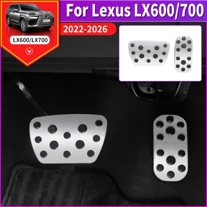 For Toyota Lexus 600 700 LX600 LX700 2022-2026 Aluminum Alloy Brake Accelerator Pedal Cover Anti-Sl