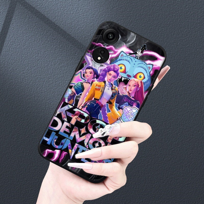 สําหรับ OPPO R9 F1 Plus R9S Reno 2 2Z 2F 3 4 Pro 5 5F Lite 5K อะนิเมะ KPop Demon Hunters TPU ซิลิโคนอ่อนนุ่มเคสโทรศัพท์สีดํา ราคา ถูกที่สุด ดีลบีเคเค แกลเลอรีภาพที่ 3