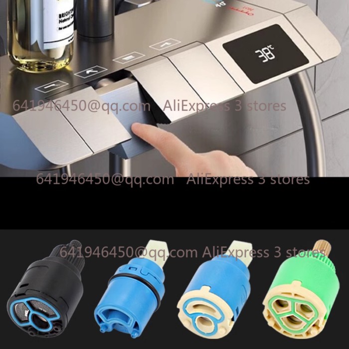 Shower Valve Ceramic Faucet Cartridge 2/3Way Shower Diverter Mixing Faucet Replacement Parts Sizes