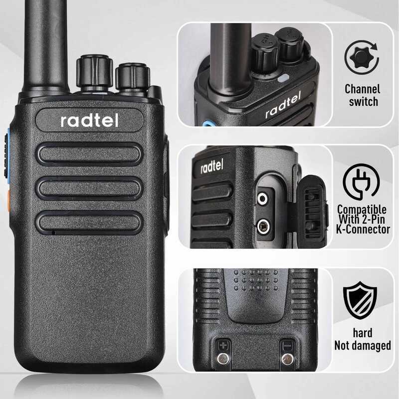 ▥ Radtel Rt16 เครื่องส่งรับวิทยุแบบชาร์จไฟได้วิทยุ PMR ระยะไกลวิทยุสองทางใบอนุญาตฟรี Type C