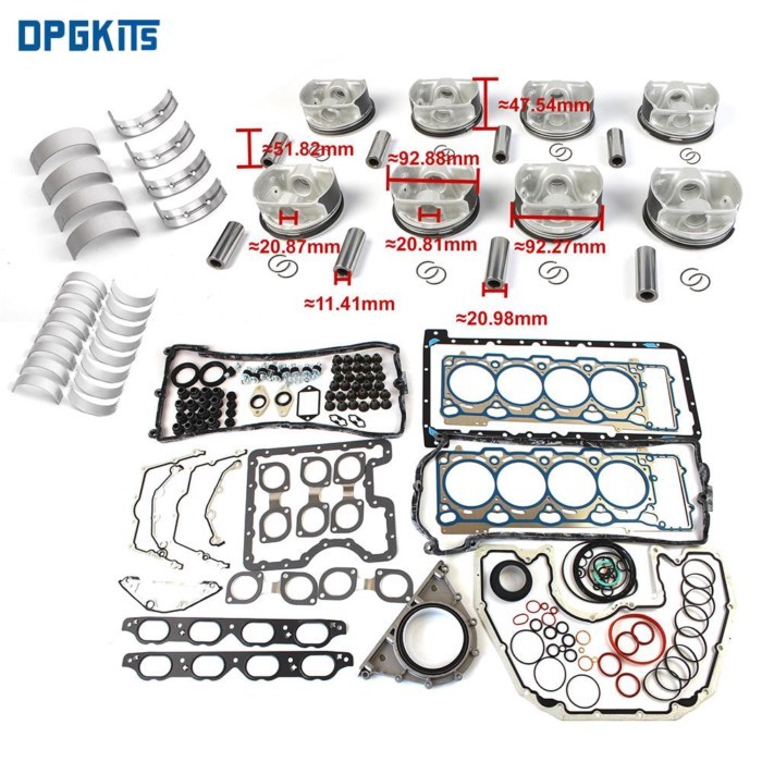 N62B48 4.8L V8 Engine Pistons Gaskets Overhaul Kit For BMW E60 E61 E63 E64 E65 X5 550i X5 112475487