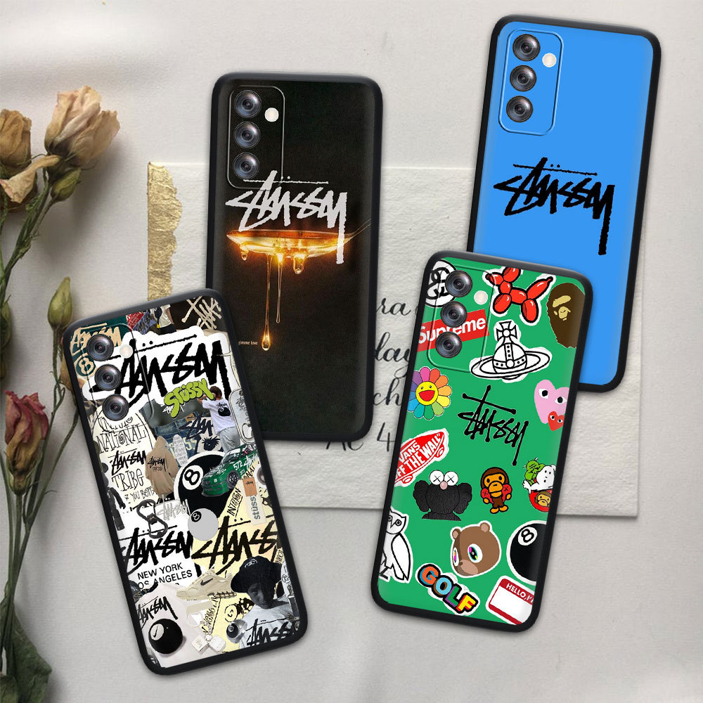 เคสนุ่มสีดํา OPPO A18 A38 A58 A78 4G A98 F23 Reno 8T 5G 7z 8z 7Lite H181 Stussy เคสโทรศัพท์