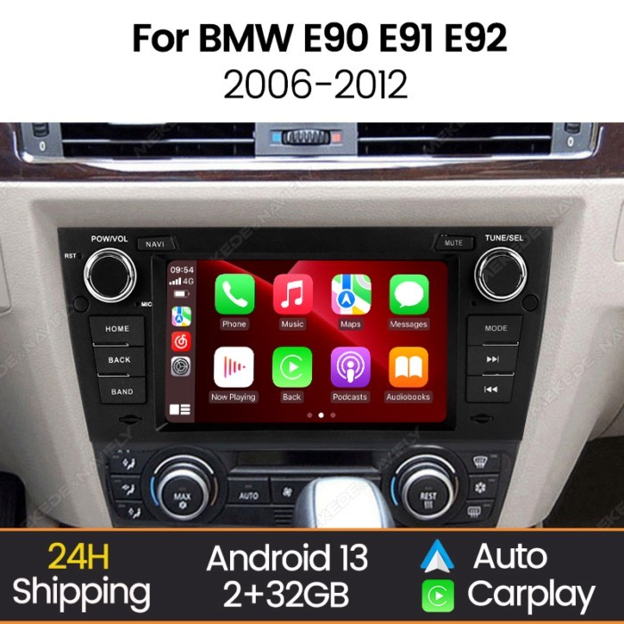 MEKEDE Wireless CarPlay Android Auto Car Radio For BMW 3-Series E90 E91 E92 E93 2005-2013 Multimedi