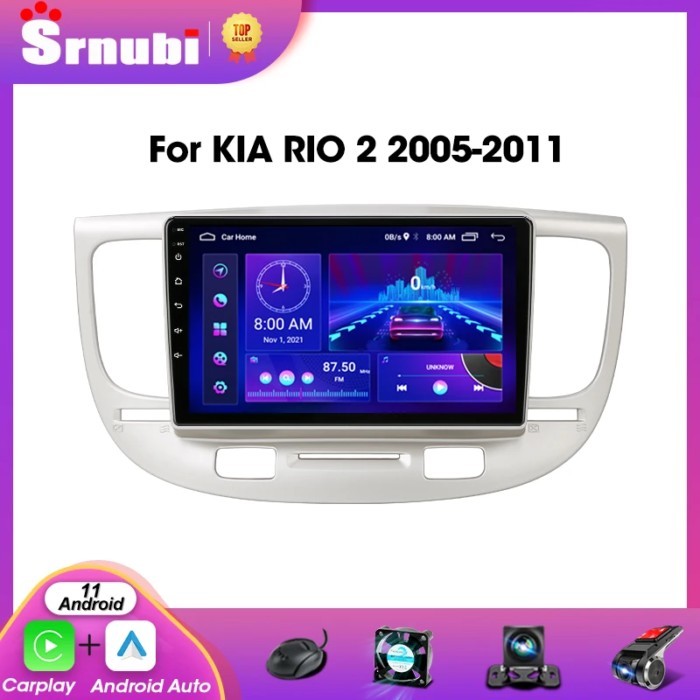 Srnubi Android 11 2Din Car Radio Multimedia for KIA RIO 2 RIO2 2005-2011 Stereo Carplay Auto Head U