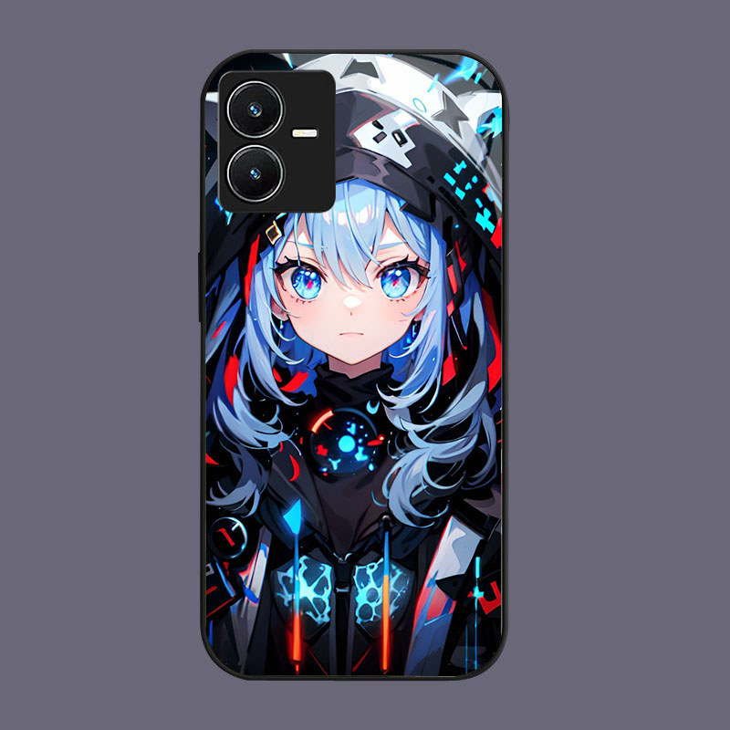HW-28 Rock Music Hatsune Miku แก้วสําหรับ VIVO iQOO Y22 Y28 V25 Y35 Y22S Y55 Z6 Y75 5G