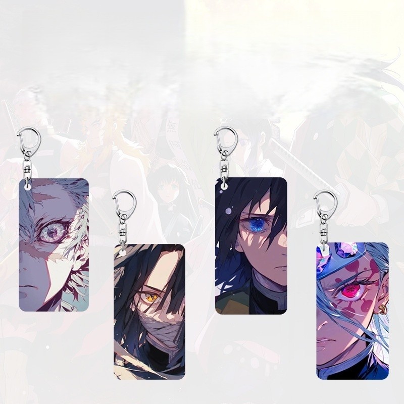 Anime Demon Slayer Tanjiro Nezuko จี้อะคริลิค Tomioka Giyuu ตาแขวนพวงกุญแจกระเป๋าจี้พวงกุญแจ