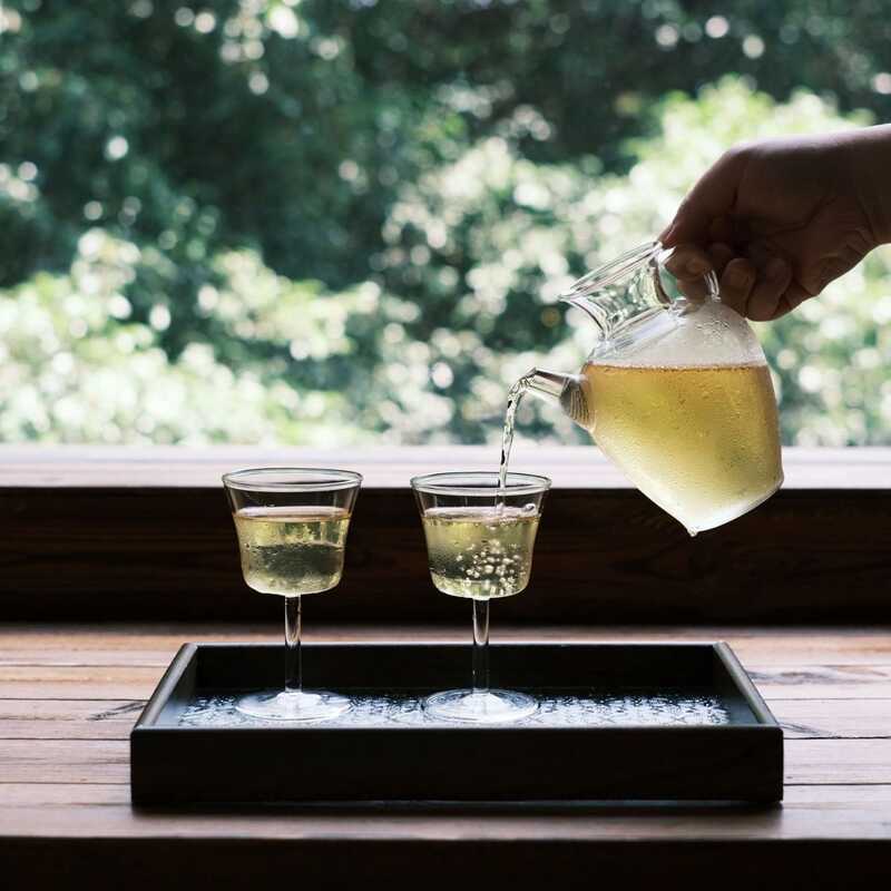 ชุดน้ําชา Yunlin กาน้ําชาสีเขียว บ้านชาจีนใหม่ แก้ว Borosilicate สูง ทนความร้อน มือ มือ-มือ @-