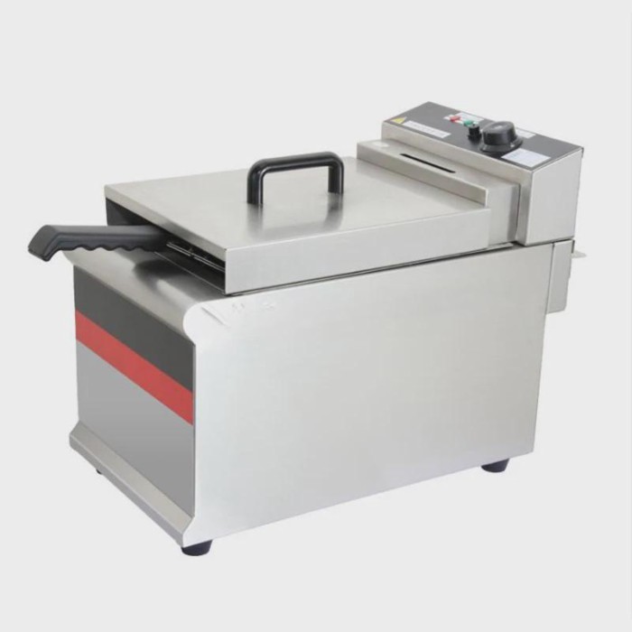Electric Single Cylinder Fryer French Fries Fritters Chicken Machine Commercial Frying Machine.