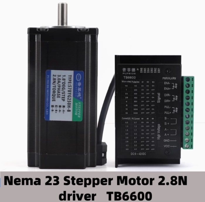 57BYG250H 4-lead Nema 23 Stepper Motor 57x112mm motor 2.8N with  TB6600 driver for 3D Printer Robot