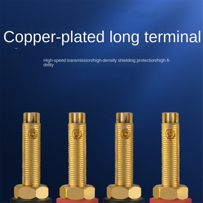 4Pcs HIFI Gold Plated Copper Speaker Binding Post Female Banana Jack Connector HIFI Audio AMP Banan