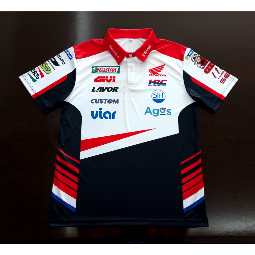 เสื้อยืด Moto GP Team LCR Honda แบบคอปก