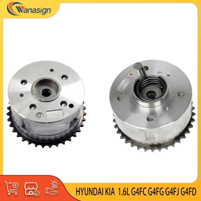 Camshaft Adjuster Pair VVT Gear FIT For Hyundai KIA 1.6L 1.6T  L4 16V GAS GDI LPG CVVT AWD G4FC G4F