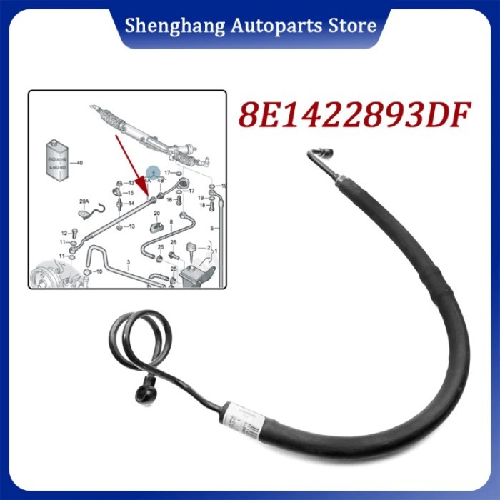 8E1422893DB LHD Power Steering Pressure Hose Line 8E1422893DF 8E1422893CH For Audi A4 B6 B7 Quattro