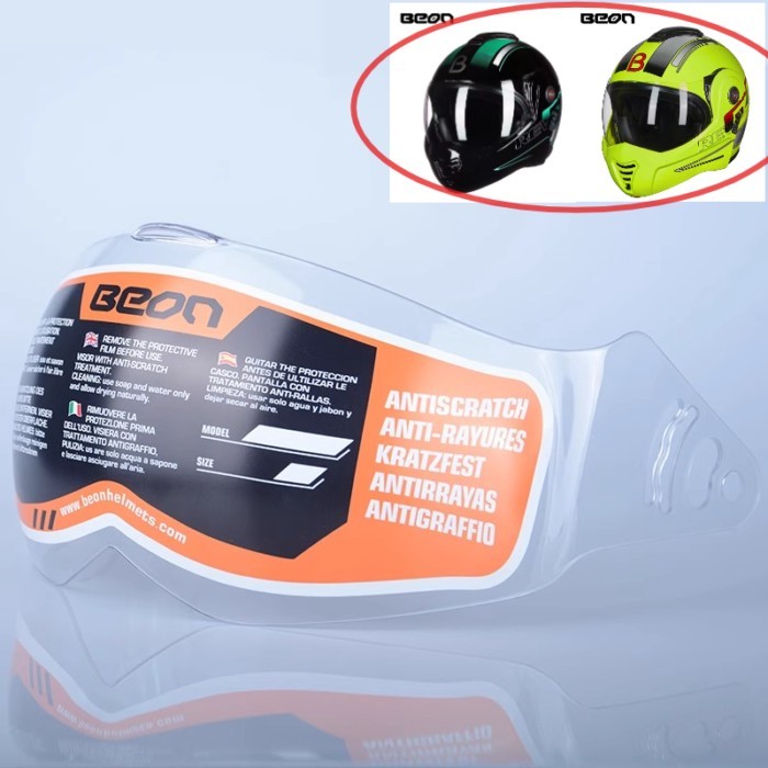 For BEON B-707 Flip Up Helmet Lenses, Original B-707 Helmet Gold Visors Helmet Accessories