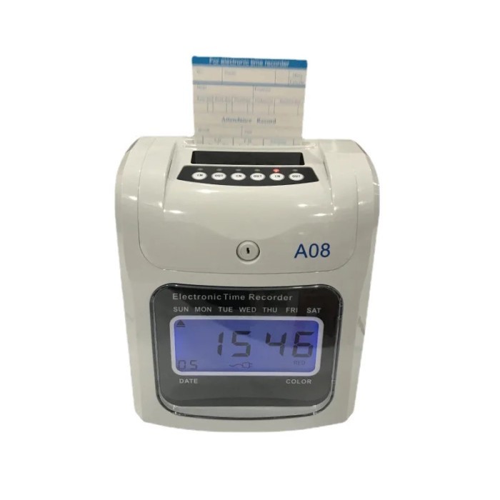Electronic Attendance Machine Digital Time Recorder Office Staffs Check In Punch Card Clock ID Card