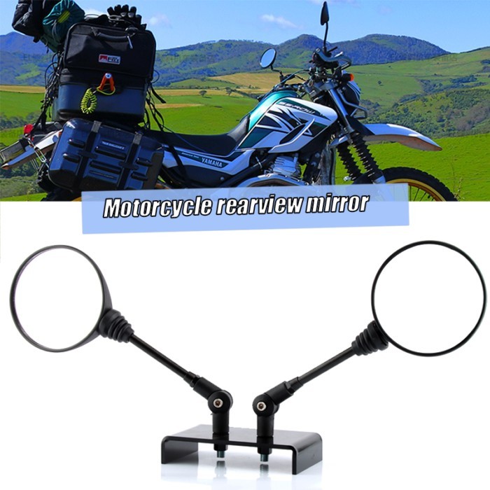 Motorcycle Accessories Rearview Anti-fall Folding Round side mirror Scooter E-Bike Rearview Mirrors