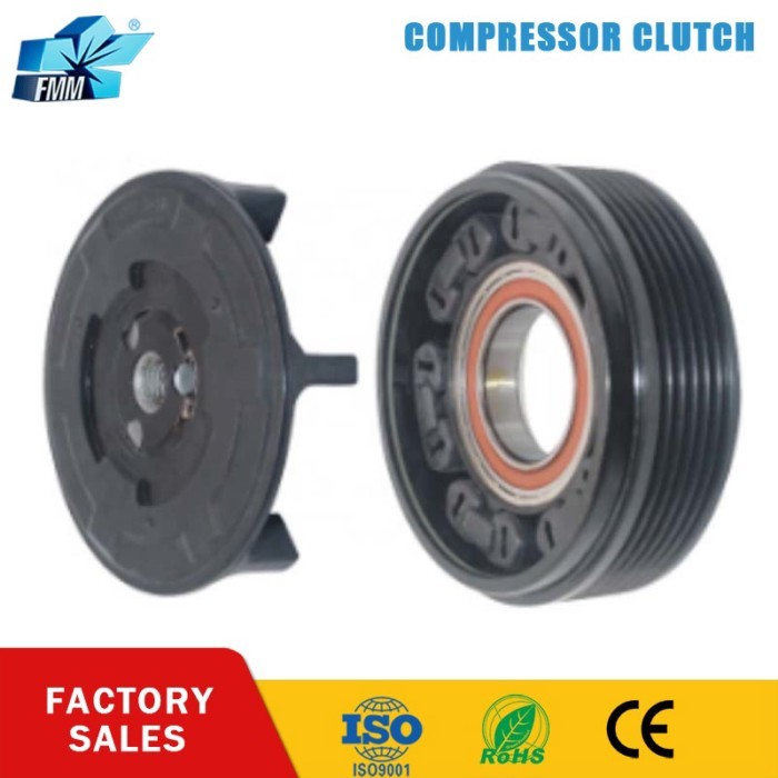 FMM 5SE12C A/C AC Compressor Clutch Pulley for BMW E81 E87 E90 2004-2005 6Grooves 100mm
