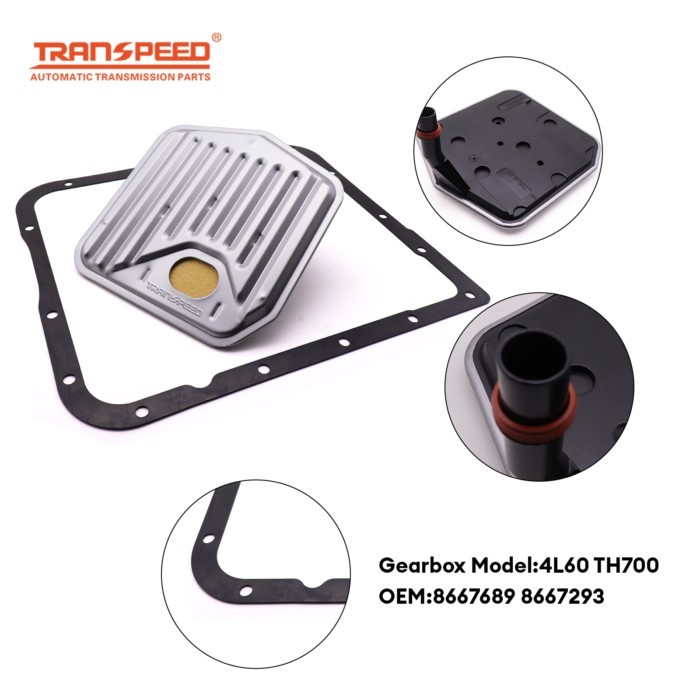 TRANSPEED 4L60/TH700 Auto Transmission Oil Filter 8667689 8667293 & Oil Pan Gasket for GM 97-12