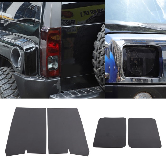 For HUMMER H3 H3T 2005-2009 Black Auto Car Headlight Taillight Tint Film Sticker Decoration for Car