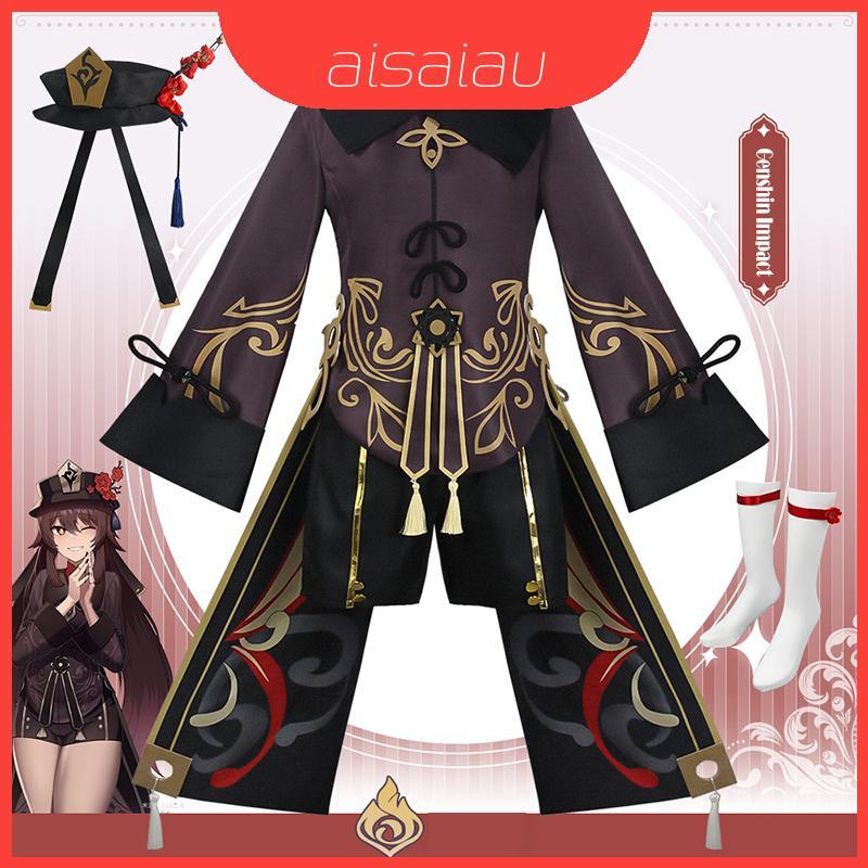 คอสเพลย์เครื่องแต่งกายสไตล์จีน Genshin Hutao สำหรับการ.Cosplay ที่สวยงาม